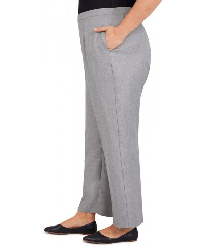 Women's Plus-Size Herringbone Texture Short Length Pant Silver Heather $19.72 Pants