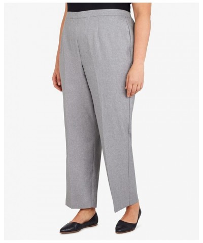 Women's Plus-Size Herringbone Texture Short Length Pant Silver Heather $19.72 Pants