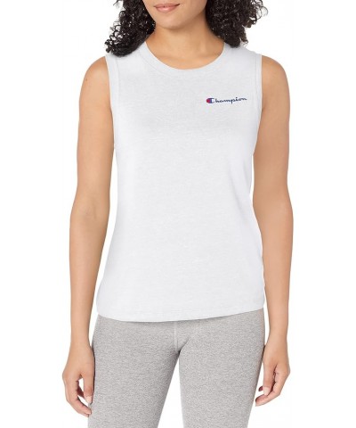 Women's Powerblend Muscle Tank, Left Chest Script White-586158 $11.17 Activewear