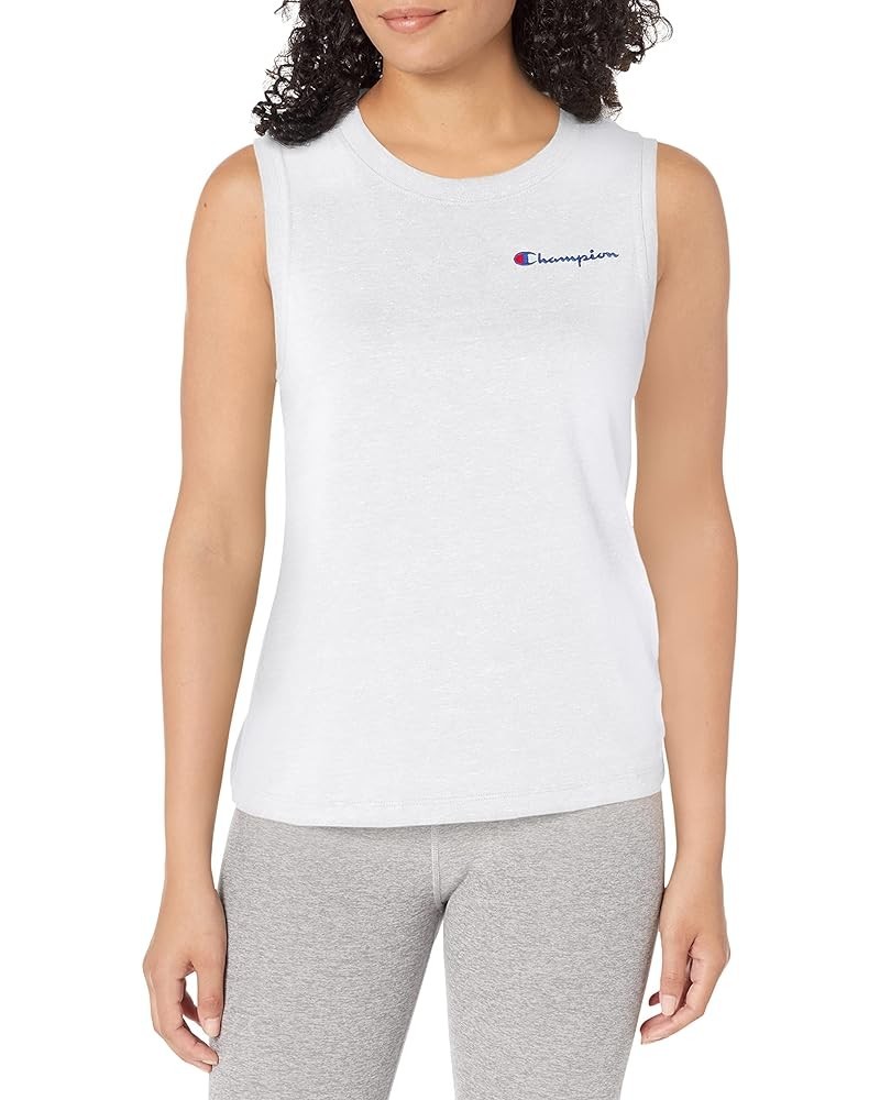 Women's Powerblend Muscle Tank, Left Chest Script White-586158 $11.17 Activewear