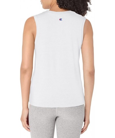 Women's Powerblend Muscle Tank, Left Chest Script White-586158 $11.17 Activewear