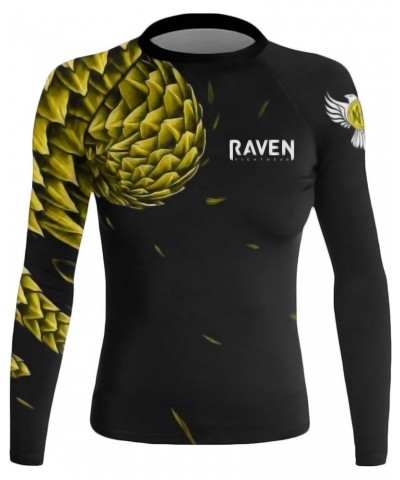 Women's Power Pangolin BJJ Rash Guard MMA Yellow $34.44 Swimsuits