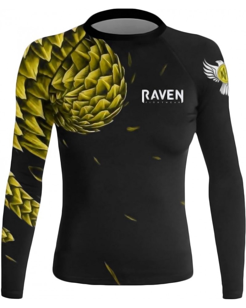 Women's Power Pangolin BJJ Rash Guard MMA Yellow $34.44 Swimsuits