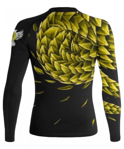 Women's Power Pangolin BJJ Rash Guard MMA Yellow $34.44 Swimsuits