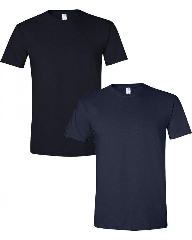 Adult Ultra Cotton T-Shirt with Pocket, Style G2300, 2-Pack Black-navy $12.96 T-Shirts