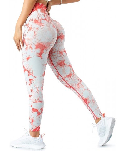 Women Seamless Workout Leggings with Pockets Scrunch Butt Lifting Gym Leggings High Waisted Yoga Pants 1 Tiedye Pinkblue $11....