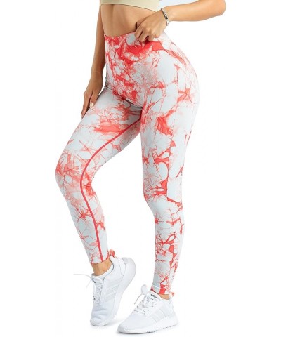 Women Seamless Workout Leggings with Pockets Scrunch Butt Lifting Gym Leggings High Waisted Yoga Pants 1 Tiedye Pinkblue $11....