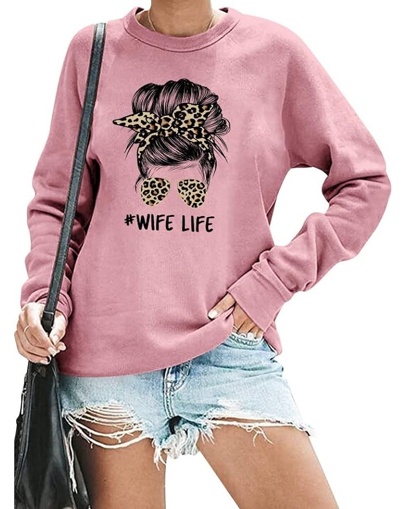 Mama Bleached Shirts for Women Vintage T Shirts Skull Messy Bun Mom Graphic Tees Tops S-pink Wife Life $9.03 Hoodies & Sweats...