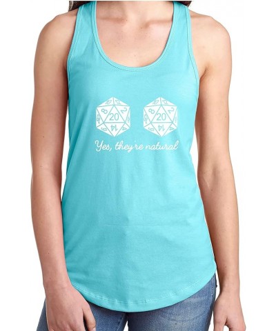 Yes, They're Natural Racerback Tank Cancun Blue $13.74 Tanks