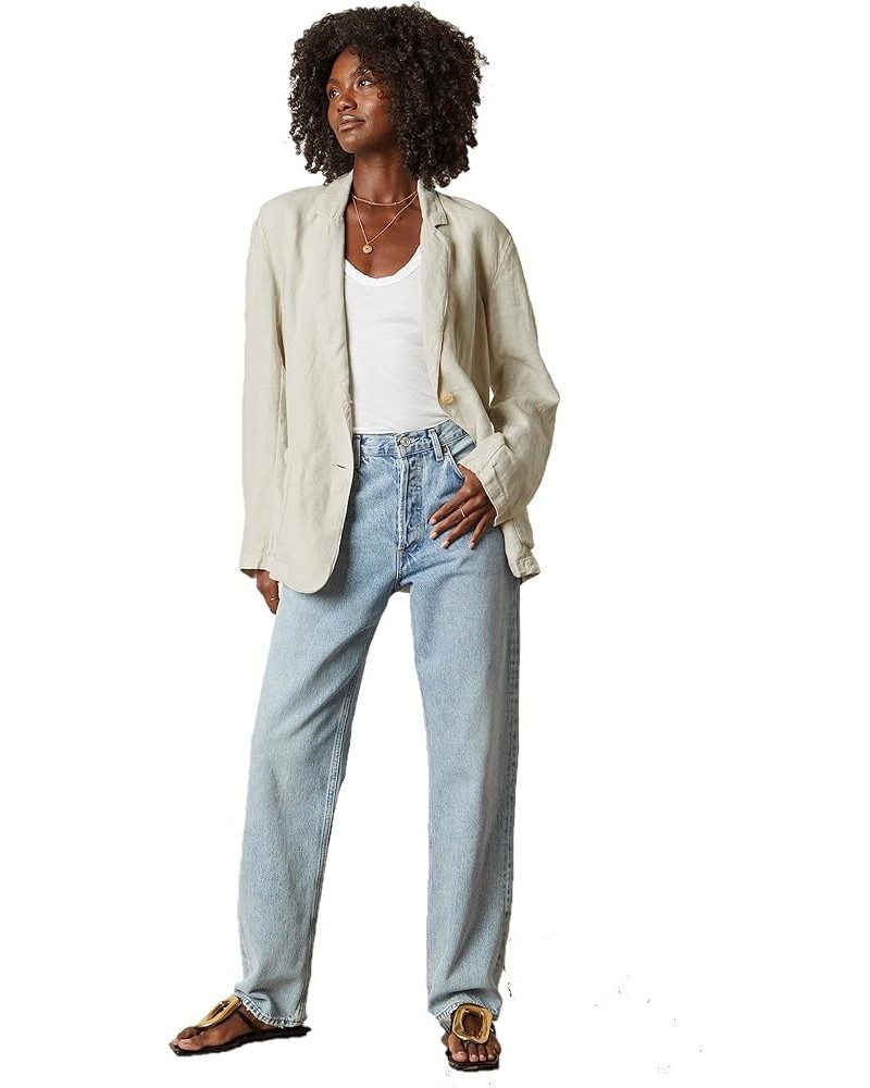 Women's Cassie Heavy Linen Blazer Sand $77.10 Blazers