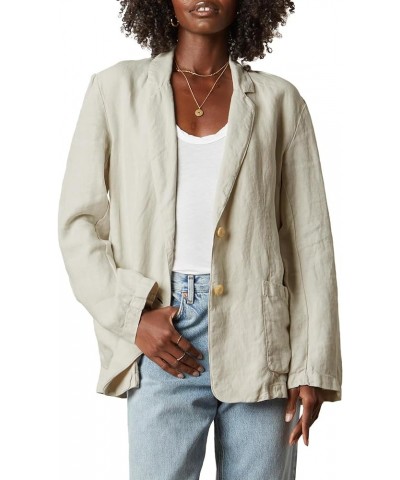 Women's Cassie Heavy Linen Blazer Sand $77.10 Blazers