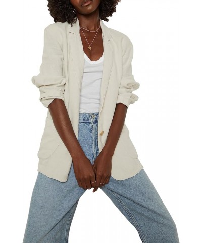 Women's Cassie Heavy Linen Blazer Sand $77.10 Blazers