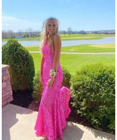 Sparkly Sequin Mermaid Prom Dress for Women One Shoulder Long Formal Evening Party Gowns Rose Gold $28.70 Dresses