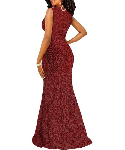 Women's Sexy Long Sleeve Sparkly Maxi Dress V Neck High Slit Wrap Formal Gown Cocktail Glitter Maxi Long Dresses 01580red $27...