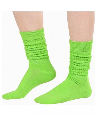 Women's Slouch Socks 4-5 Pairs, Slouchy Scrunch Tube High Socks, Long White Black Socks Assorted 6 $14.29 Activewear