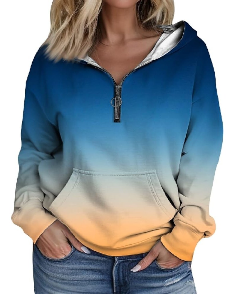 Half Zip Pullover Sweatshirts for Women Zip Up Hoodies Fleece Sweaters Fall Fashion Outfits 2023 Winter Clothes A2-navy $13.3...