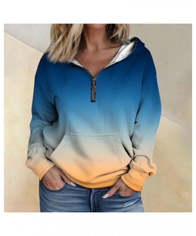 Half Zip Pullover Sweatshirts for Women Zip Up Hoodies Fleece Sweaters Fall Fashion Outfits 2023 Winter Clothes A2-navy $13.3...