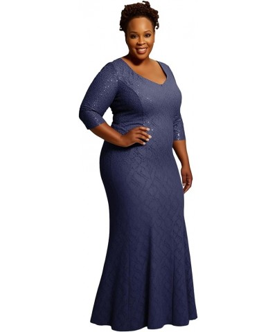 Mother of The Bride Dresses Long - Plus Size Lace Mermaid Formal Evening Gowns Stormy $38.95 Dresses