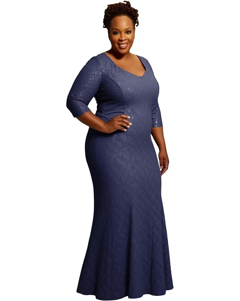 Mother of The Bride Dresses Long - Plus Size Lace Mermaid Formal Evening Gowns Stormy $38.95 Dresses