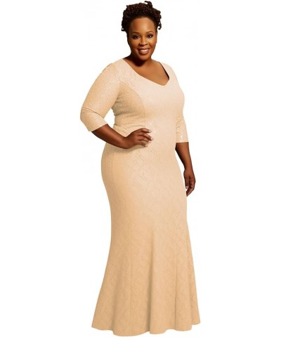 Mother of The Bride Dresses Long - Plus Size Lace Mermaid Formal Evening Gowns Stormy $38.95 Dresses