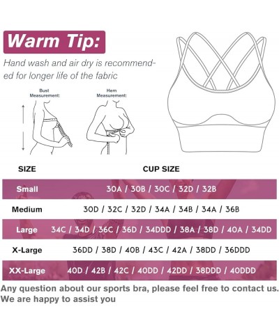 Sports Bras for Women Padded Strappy Criss Cross Cropped Bras for Yoga Workout Fitness Running Gym Low Impact Top 07 Black/Wh...