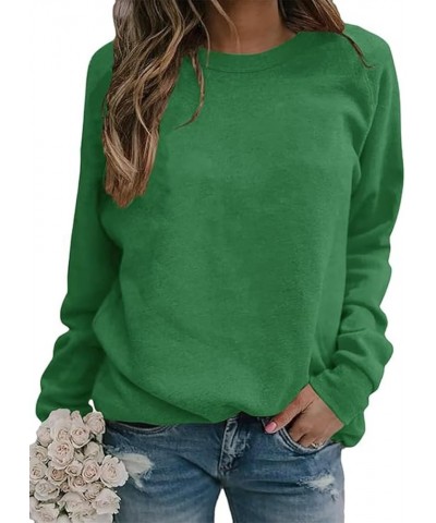 Women's Floral Printed Sweatshirt Long Sleeve Crewneck Casual Loose Vintage FLower Graphic Pullover Tops Cs-green $13.63 Hood...