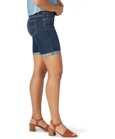 Women's Legendary Mid-Rise Cuffed Bermuda Jean Short Deep Indigo $18.12 Shorts