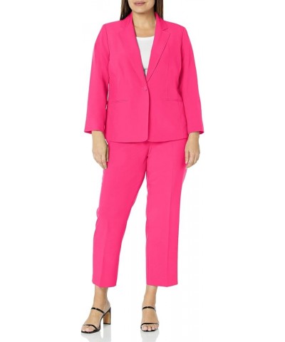 Women's Plus Size 1 Button Jacket & Slim Pant Lipstick $39.28 Suits