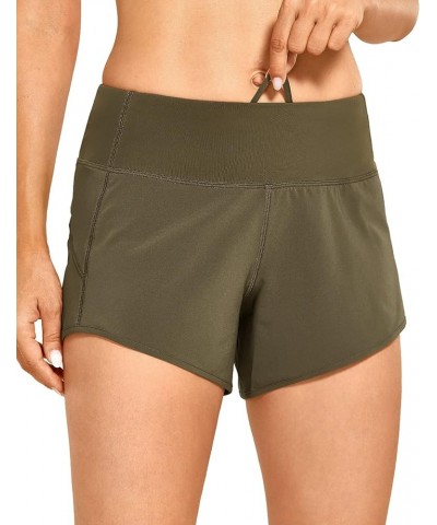 Women's Lightweight Running Shorts Quick-Dry Athletic Workout Sports Shorts with Back Zip Pocket- 4 Inches Olive Yellow $13.7...