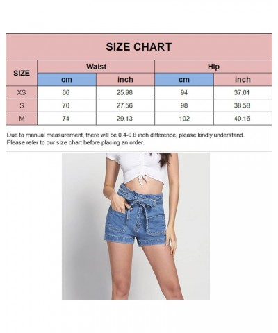 Patchwork Jean Shorts Women Frayed Raw Hem Straight Leg Loose Fit A Line Denim Shorts Oblue $8.99 Activewear