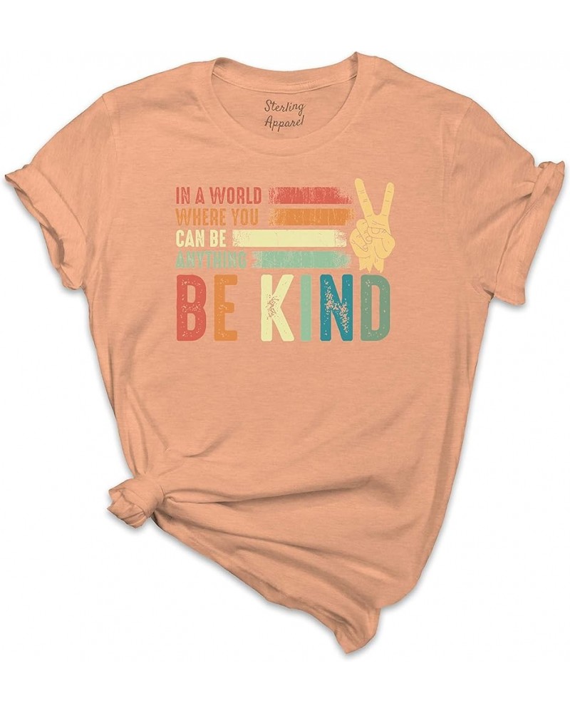 Be Kind Tshirt for Women - Cute Be Kind Shirt - Graphic Be Kind Tees for Teacher-7 Heather Peace $9.61 T-Shirts