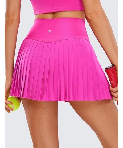 Women's High Waisted Pleated Tennis Skirts with Pockets Tummy Control Casual Liner Skorts A Line Workout Golf Skirts Hibiscus...