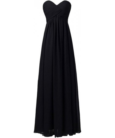 Bridesmaid Dresses Long Wedding Guest Dresses for Women Chiffon Bridesmaid Dress Formal Dresses Sleeveless Black $32.40 Dresses