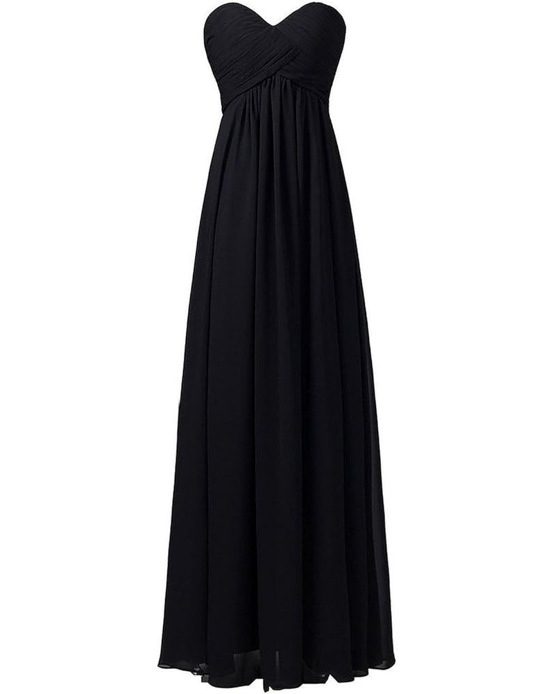 Bridesmaid Dresses Long Wedding Guest Dresses for Women Chiffon Bridesmaid Dress Formal Dresses Sleeveless Black $32.40 Dresses