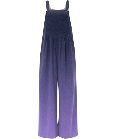 Palazzo Pants For Women Dressy,Linen Jumpsuit Women'S Sleeveless One Piece Jumpsuits With Pockets 03-light Purple $12.95 Rompers