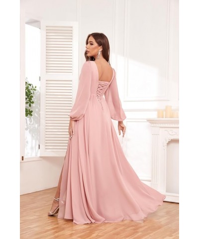 Puffy Long Sleeve Prom Dresses for Women Ball Gown with Slit V Neck Evening Gowns with Pockets YG253 Turquoise $32.99 Dresses