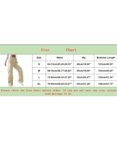 Cargo Pants 2024 for Women Trendy High Waisted Wide Leg Trousers Pockets Casual Elastic Waist Stretchy Y2K Jogger Pant 01-gre...