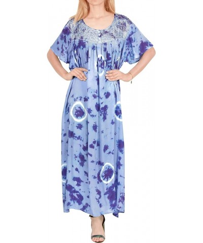 Women's Loose Fashion House Wear Swing Dresses Sky, Tie Dye $17.22 Dresses