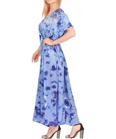 Women's Loose Fashion House Wear Swing Dresses Sky, Tie Dye $17.22 Dresses