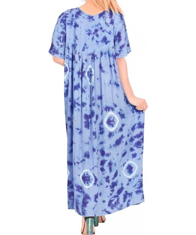 Women's Loose Fashion House Wear Swing Dresses Sky, Tie Dye $17.22 Dresses