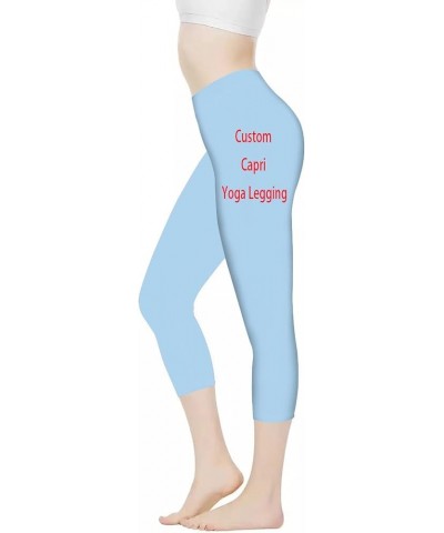 Women Yoga Leggings Capri Pants High Waist Tummy Control Stretch Trousers for Workout Sports Customized $10.50 Leggings