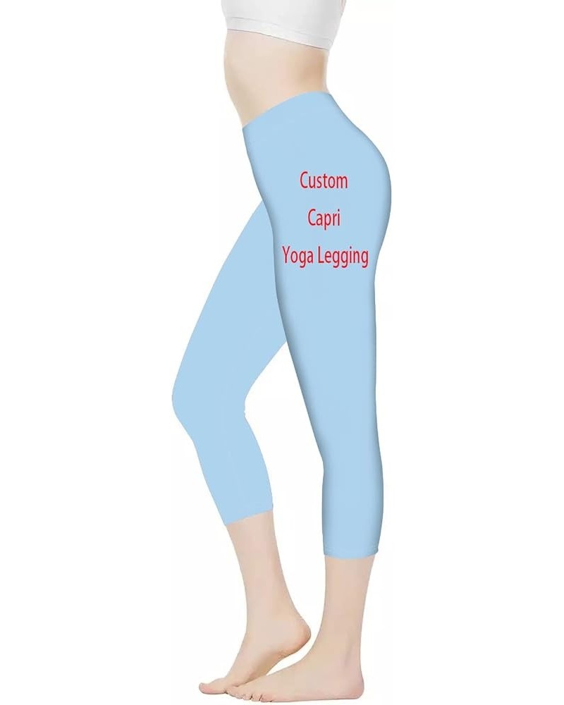 Women Yoga Leggings Capri Pants High Waist Tummy Control Stretch Trousers for Workout Sports Customized $10.50 Leggings