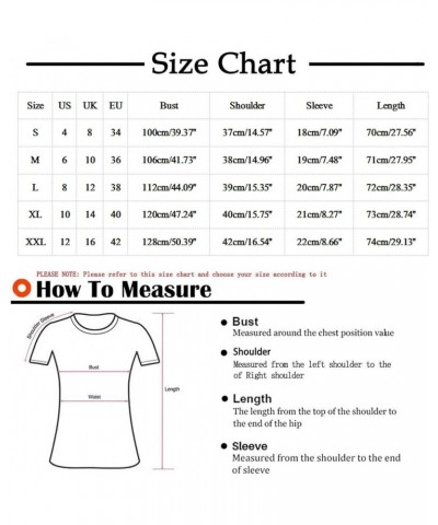 Womens Tops Hide Belly Tunic 2024 Summer Short Sleeve T Shirts Cute Flowy Henley Tshirt Casual Dressy Blouses D-white $3.91 Tops