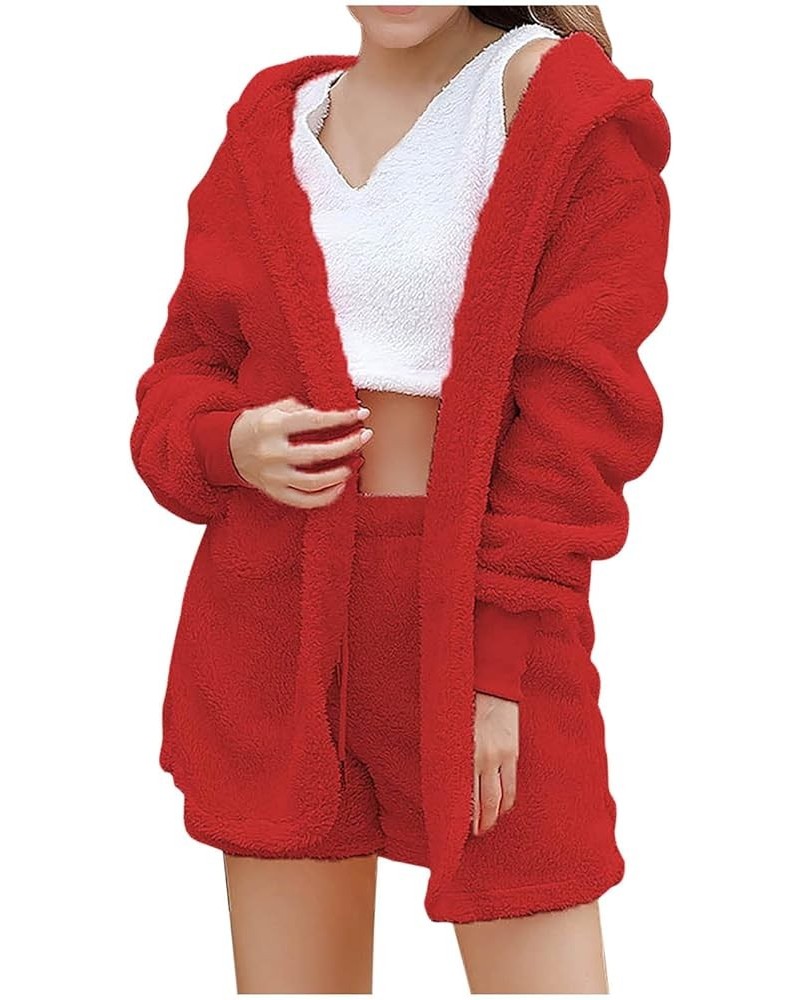 Women Long Sleeve Matching Pajamas Sets Matching Pajamas Nightgowns Sets for Women Matching Pajamas Sets V-788 Red $9.87 Slee...