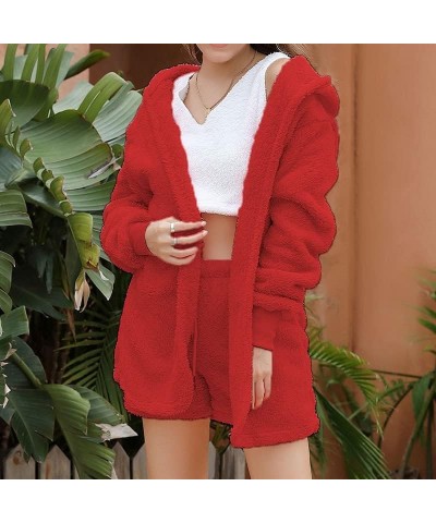 Women Long Sleeve Matching Pajamas Sets Matching Pajamas Nightgowns Sets for Women Matching Pajamas Sets V-788 Red $9.87 Slee...