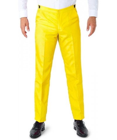 Men's Party Costumes - Slim Fit Solid Color Suit for Leisure - Halloween Parties and Party Wear Solid Yellow $20.27 Others