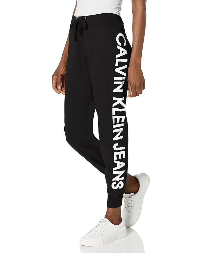 Women's Logo Cozy Fleece Jogger Black/White $23.07 Others