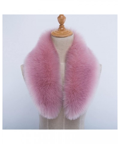 Faux Fur Collar Replacement Detachable Fur Collar Trim of Winter Coat Neck Warmer Unisex, Detachable Faux Fur Hood with Butto...