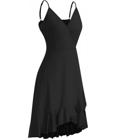 Women's Sexy Summer Dresses Dress Beach Knee Length Dress Adjustable Sling Dress Trendy Dresses 2023 A-black $11.16 Dresses