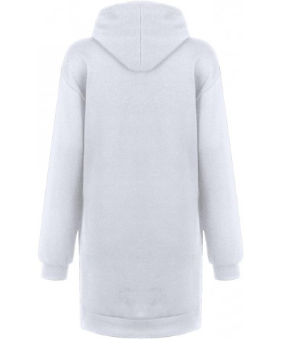 Womens Hooded Sweatshirt Dress Neon Color Hoodies Pullover Hooded Comfy Tunic Dress Fall Fashion Outfits Clothing J021-gray $...